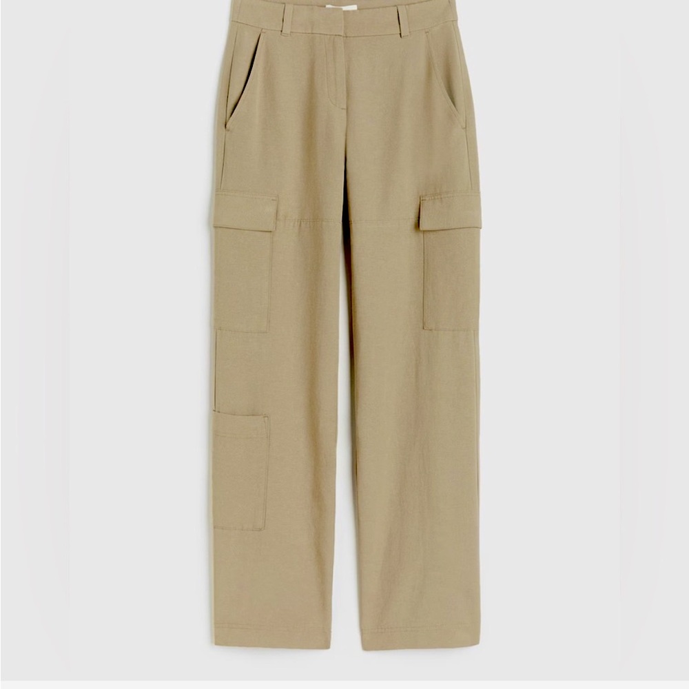Lightweight linen feel cargo utility pants